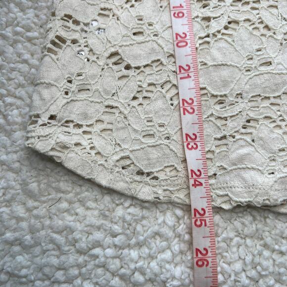 Loft Cream Lace Top Medium - Picture 8 of 8